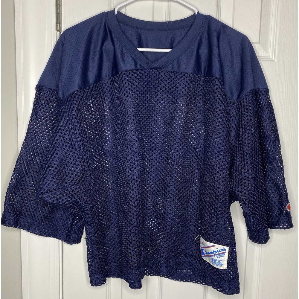 Champion Vintage Football‎ Practice Training Jersey Navy Blue Size Large